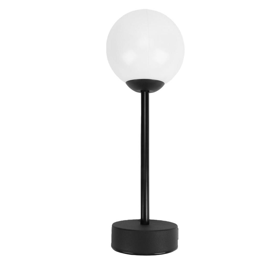 Globe Shade Table Lamp, Elegant Aluminum Alloy Bedside Light with   for Bedroom, Living Room