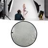 Silver White 2 In1 Reflector Portable Round Photography Light Reflector for Live Lighting