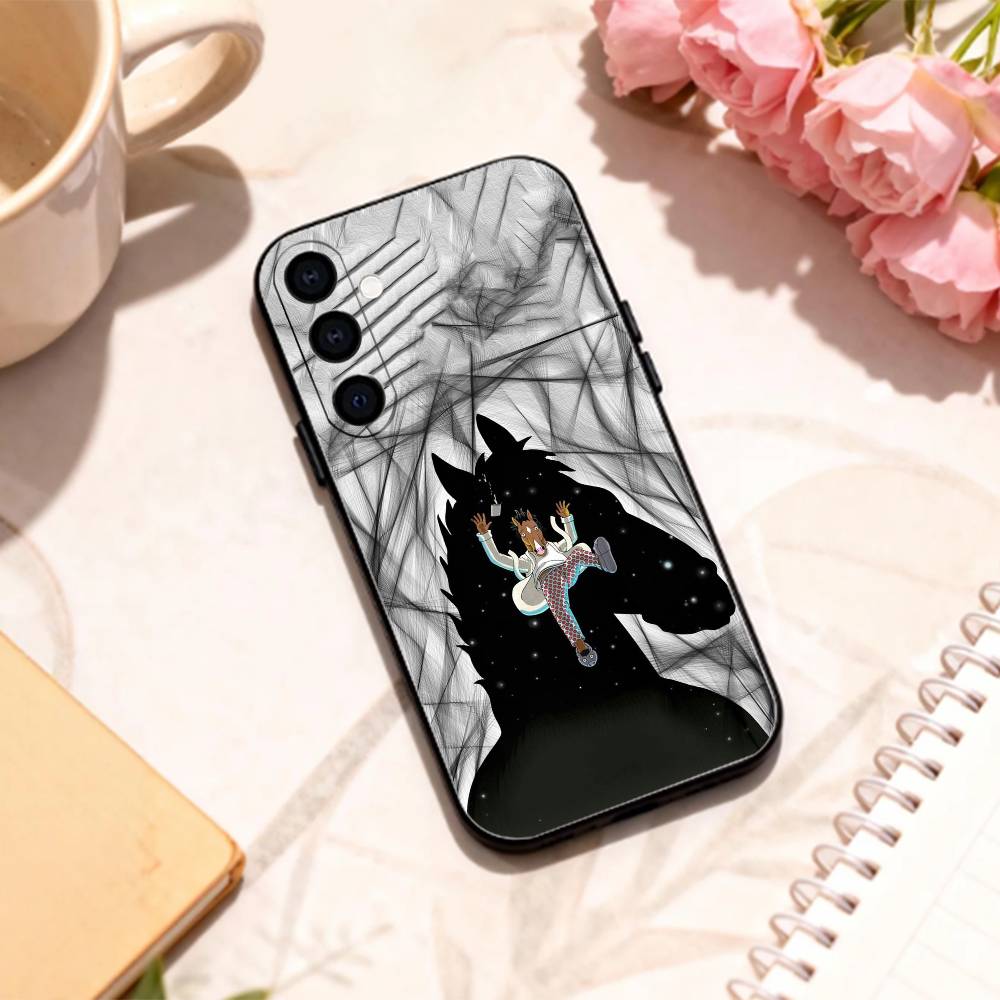 S-Sad B-BoJack Horseman Phone Case For Samsung Galaxy A73,A72,A71,A70,A53,A52,A51,Others Soft Black Shell