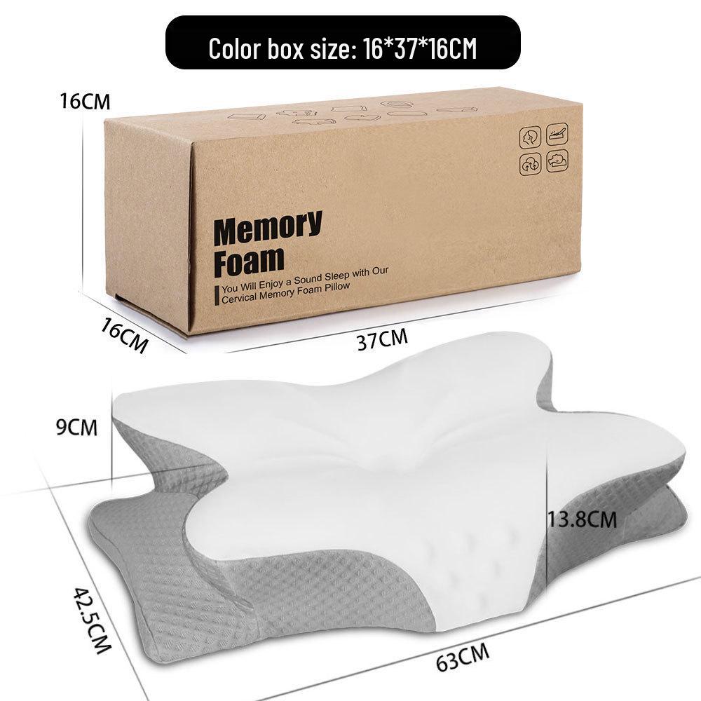 Verdicktes Schmetterling Eis-Seide Memory-Schaum Zervikal Nackenstützkissen Paar