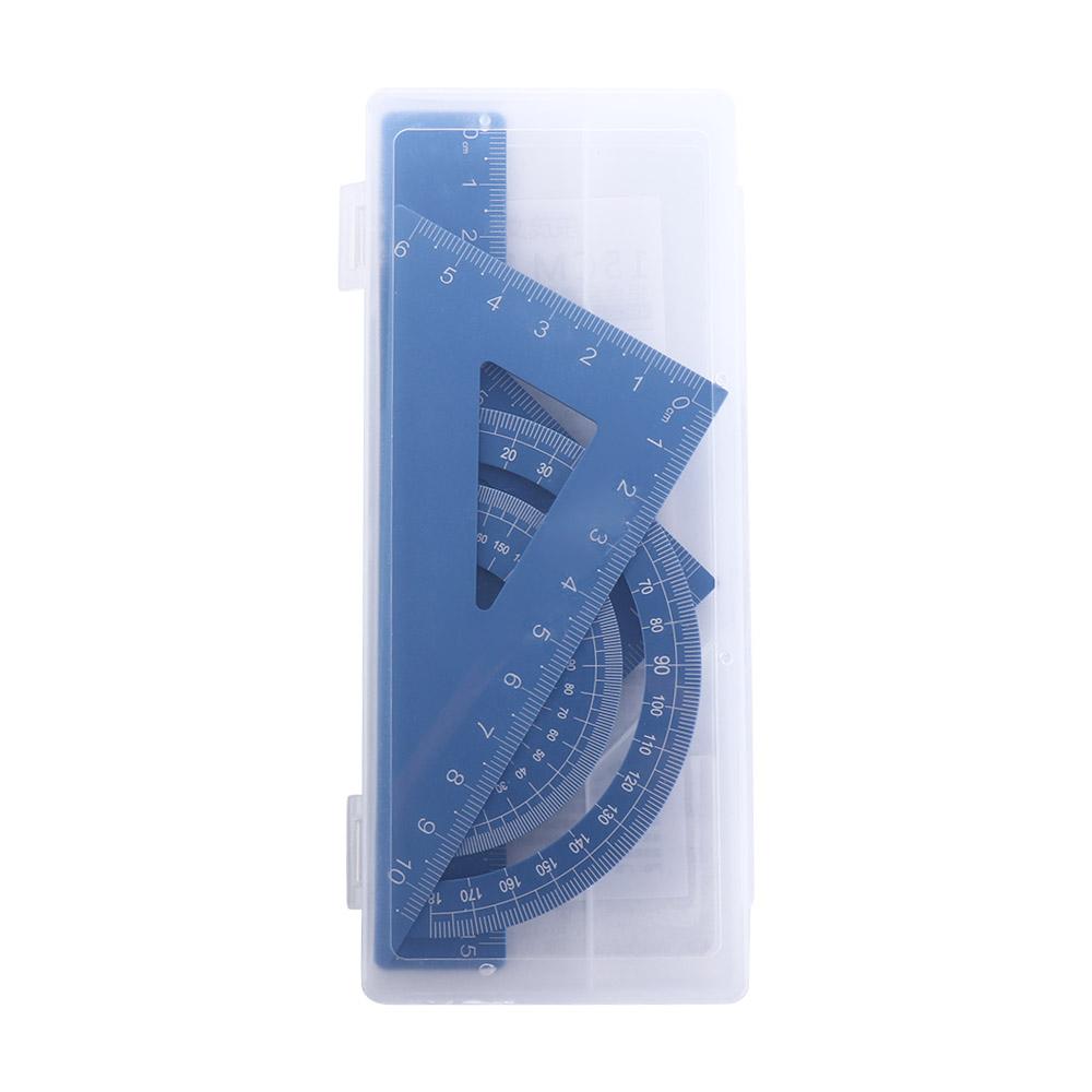 High Quality Hollow Compass School Maths Geometry Aluminium Ruler Set Metal Rulers Drafting Supplies Examination Stationery