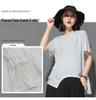 European & American Summer Women's Lace Tassel T-Shirt: Short-Sleeved, High-Street, Ins-Style, Cold Splicing, Irregular Design.