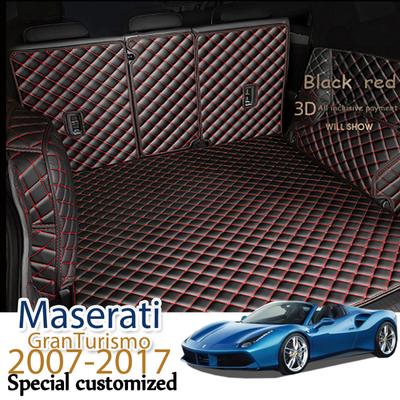 Leather Car Trunk Mats For Maserati GranTurismo 2007-2017 Rear Trunk Floor Mat Tray Carpet Mud