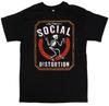 SOCIAL DISTORTION T-shirt Punk Rock Skeleton Logo Adult Mens   Black New