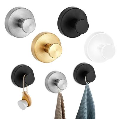 Useful Metal Suction Cup Hook Waterproof Strong Vacuum Towel Holder Stainless Steel Reusable Wall Hanger for Bathroom
