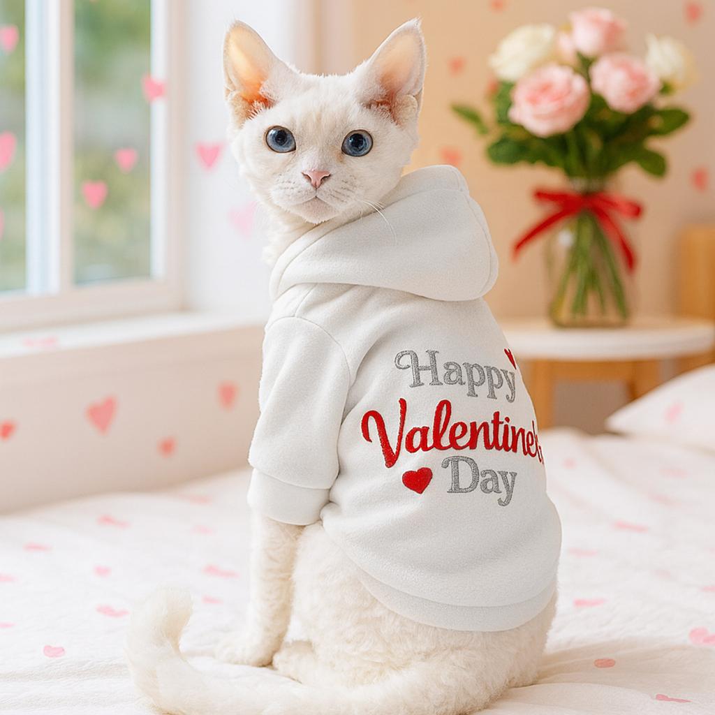 Pet circle, dog small dog clothes, cat clothing, autumn and winter Valentine's Day love collection