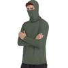 Long Sleeve Hooded Shirt with Built In Face Covering Lightweight Breathable Fabric for Outdoor Activities Men