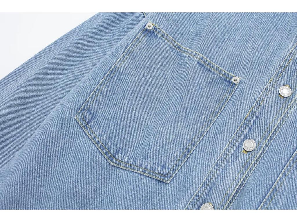 2025 Autumn European American Style Denim Shirt Jacket