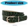 Y2K Leopard Pattern PU Leather Belt Adjustable Waistband Pin Buckle Waist Strap For Women Jeans Pants Fashion Accessory