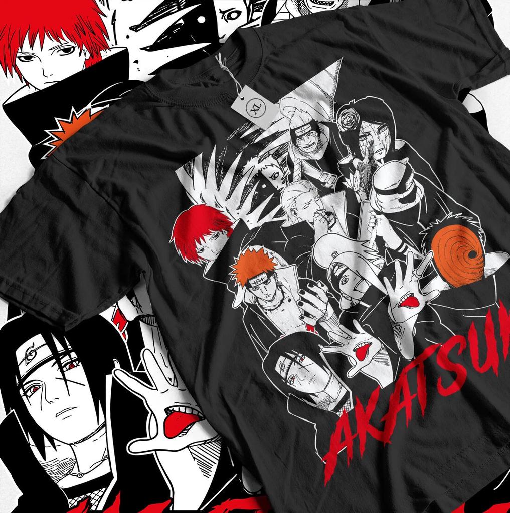 Naruto Itachi Uchiha T-shirt Pain Akatsuki Horror For Anime Gift shirt All Size