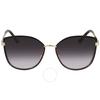 Grey Gradient Cat Eye Ladies Sunglasses Gg0589sk 001 57