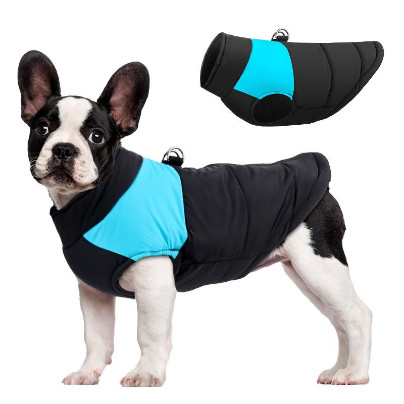 Varme kjæledyrhundjakker Vanntett kjæledyrjakke med glidelås Tykt vatterte varme kjæledyrjakker Vatterte hundeklær for små, mellomstore og store hunder