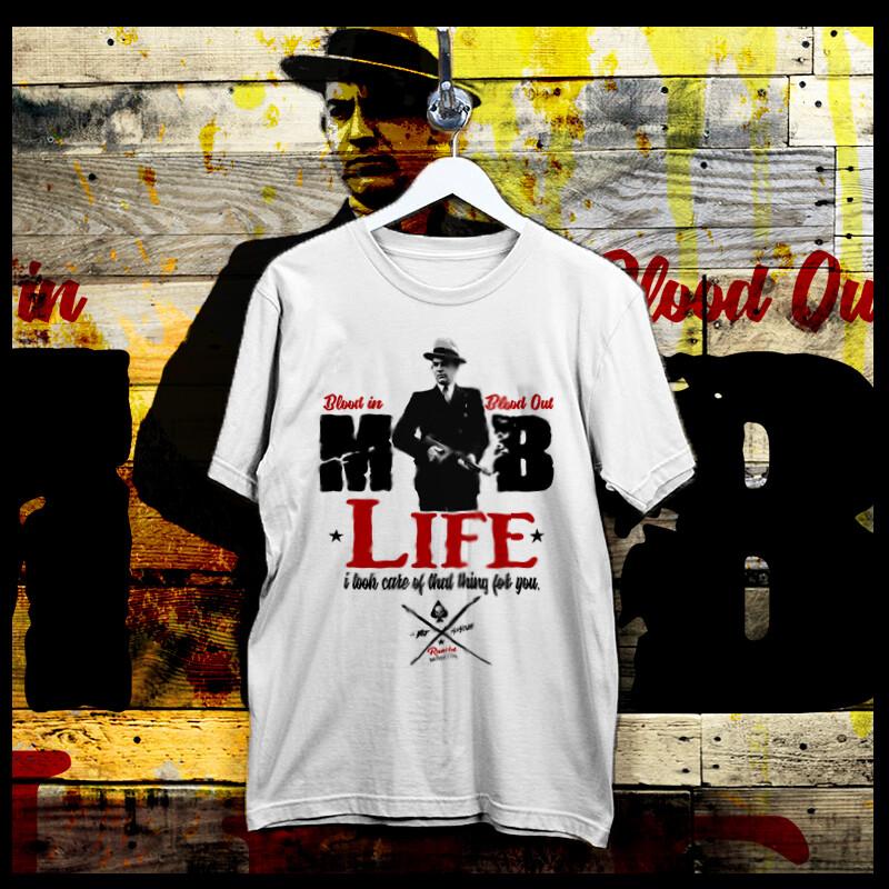 

Gangster T-shirt Mob Life John Gotti Al Capone Dillinger Luciano Teflon Don new M