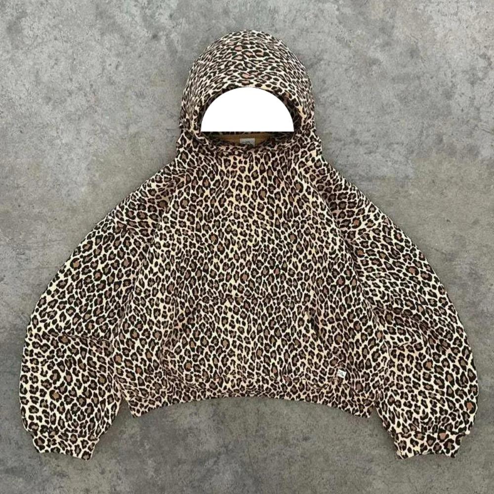 Fashion Sexy Leopard Print Hoodies Men Women Oversized Long Sleeve Pullover Casual Kids Hoodies Sweatshirt Clothing