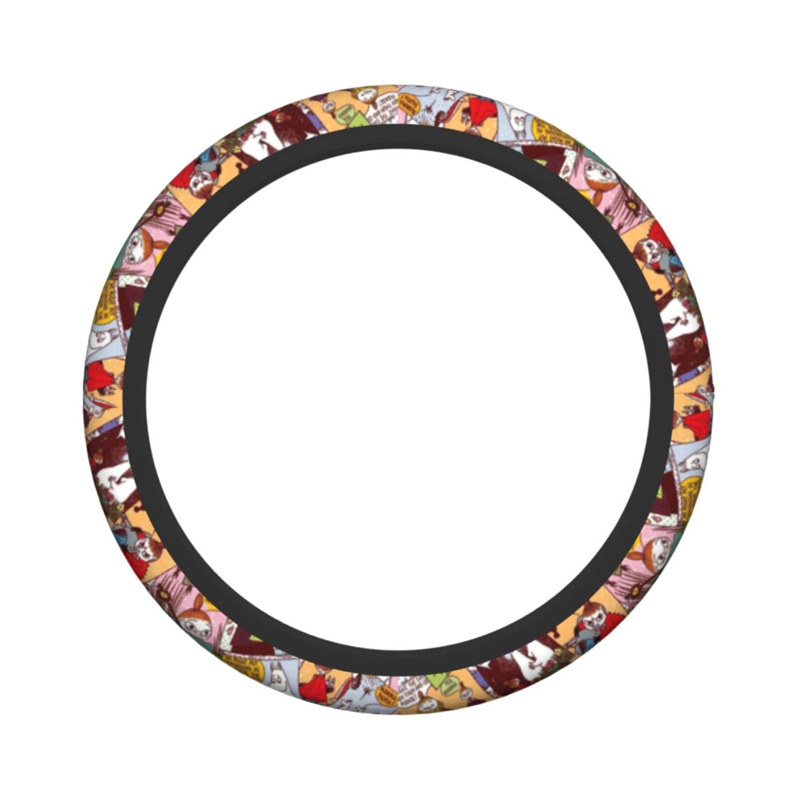 

Moomin Car Steering Wheel Cover for Kei and Standard Comfortable to the Luxury Interior Suitable for All 38cm Cars, Stylish, Non-Slip,