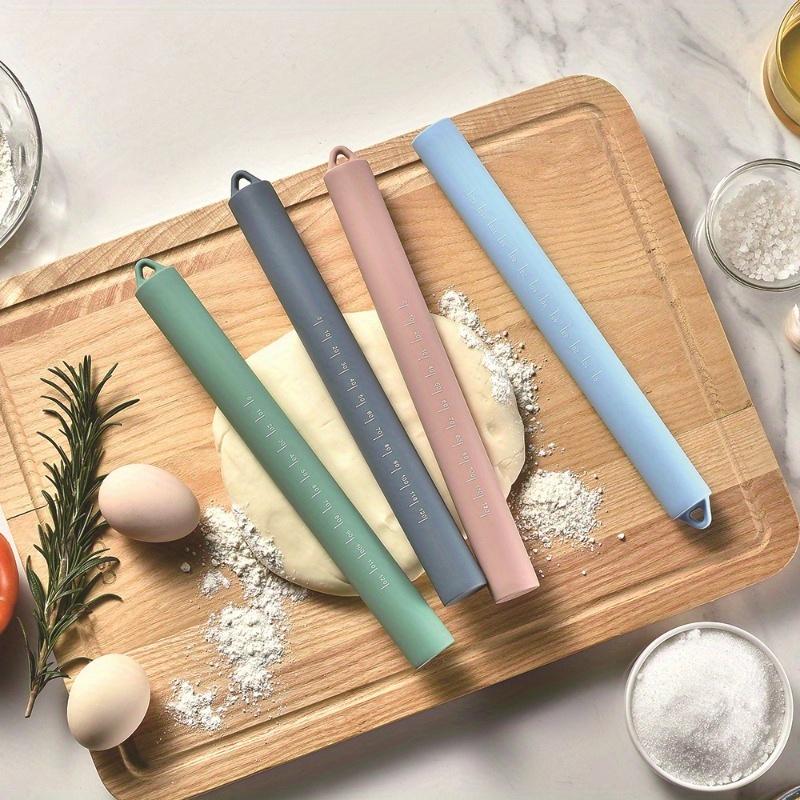Baking Integrated Silicone Rolling Pin for Household Use with Scale Kneading Pin Silicone Flour Stick Dumpling Skin Tool