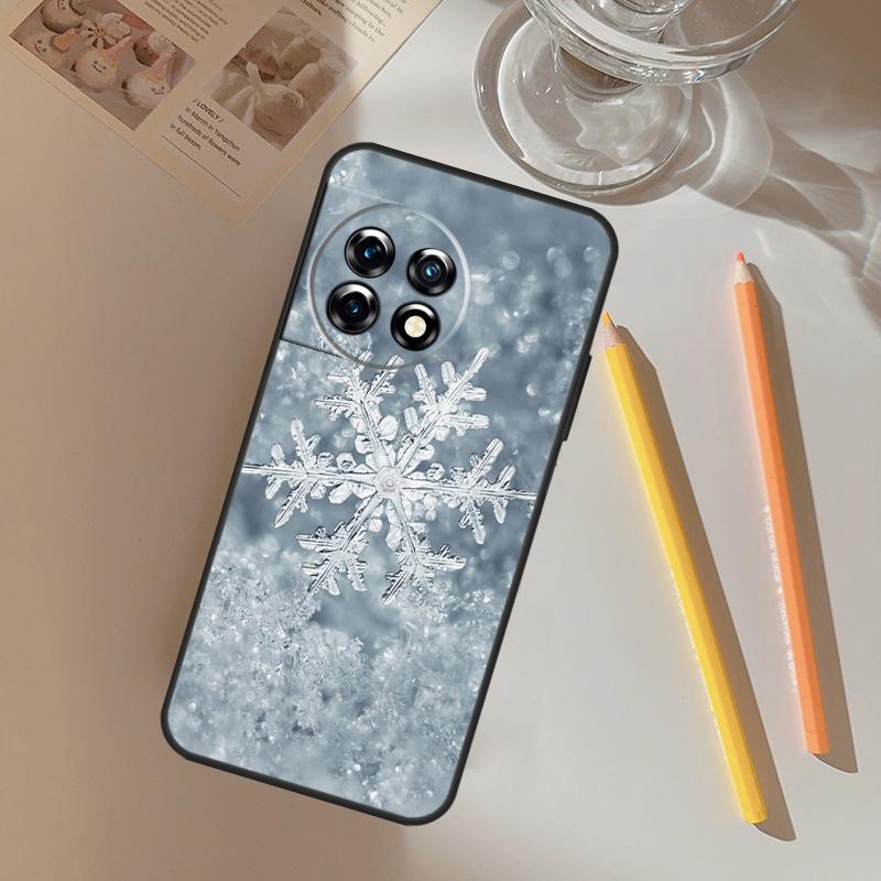 Snow Snowflake Winter Funda For OnePlus 12R 13 12 R 11 9 10 Pro 8T 9RT 10T OnePlus Nord 4 CE 2 3 Lite N20 N30 Case