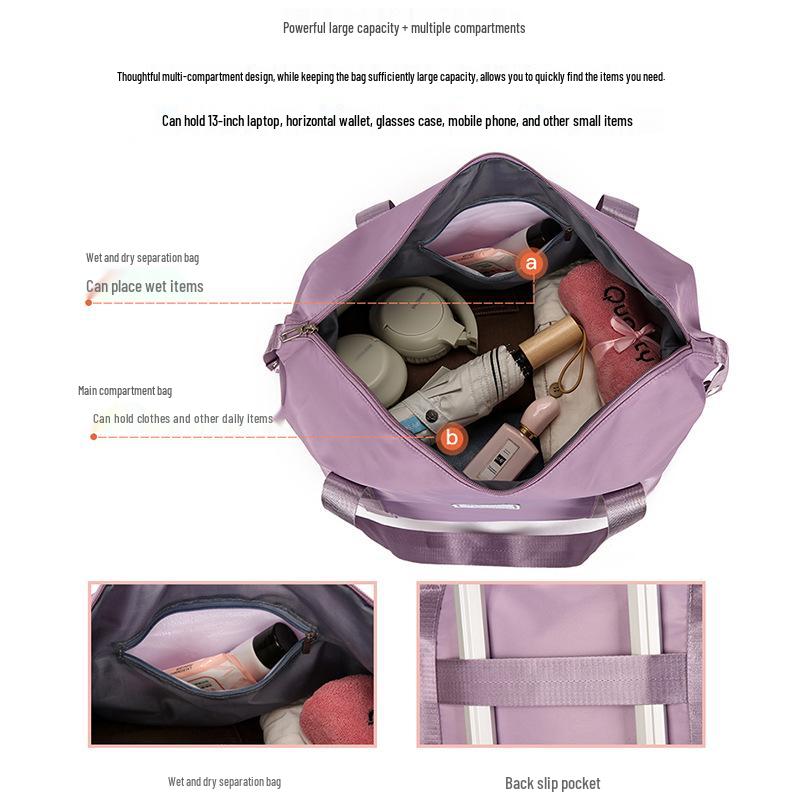 Wheeled Foldable Travel Bag - Lightweight, Expandable, and Portable Storage for Men and Women