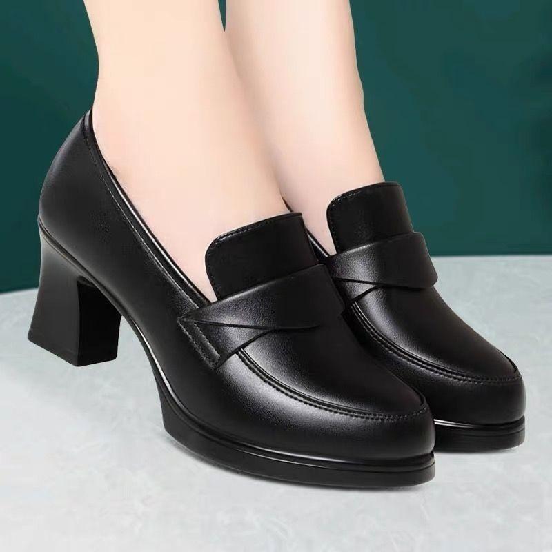 Elegant Spring Womens Loafers With Waterproof Pu Material For Office And Casual Wear