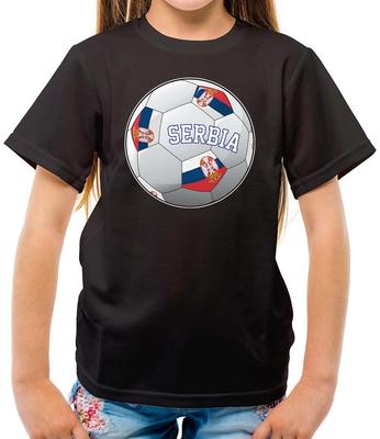 Country Football Serbia - Kids T-Shirt - Serbian - Team - Fan - Soccer - Footie