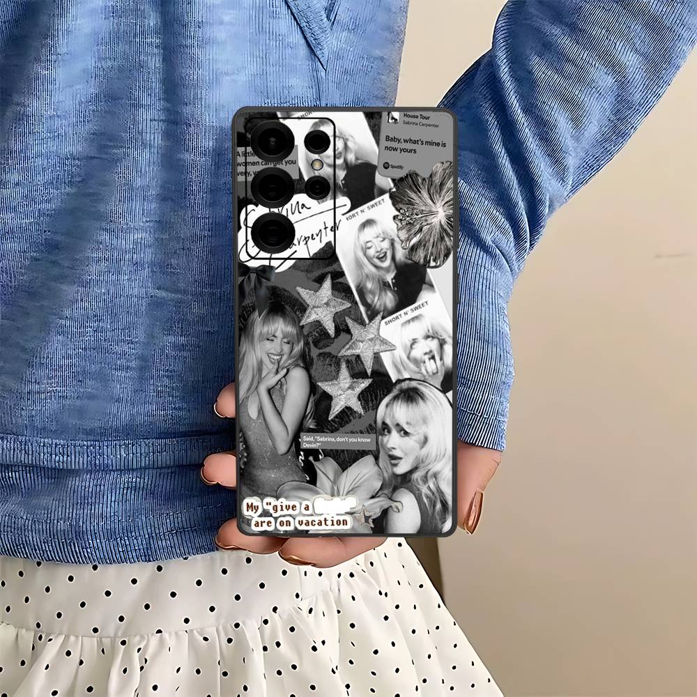 

Singer S-Sabrina C-Carpenter Phone Case For Samsung S 24 fe 25 Ultra plus 20 lite 21 30 22 23 24 22 Ultra 5G Fundas Samsung S20 fe