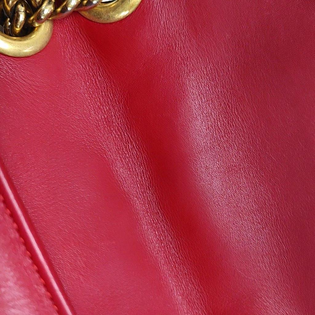 [Pre-Owned] Gucci GG Marmont Matelassé Mini Bag 'Red' - Good #8USYAQ