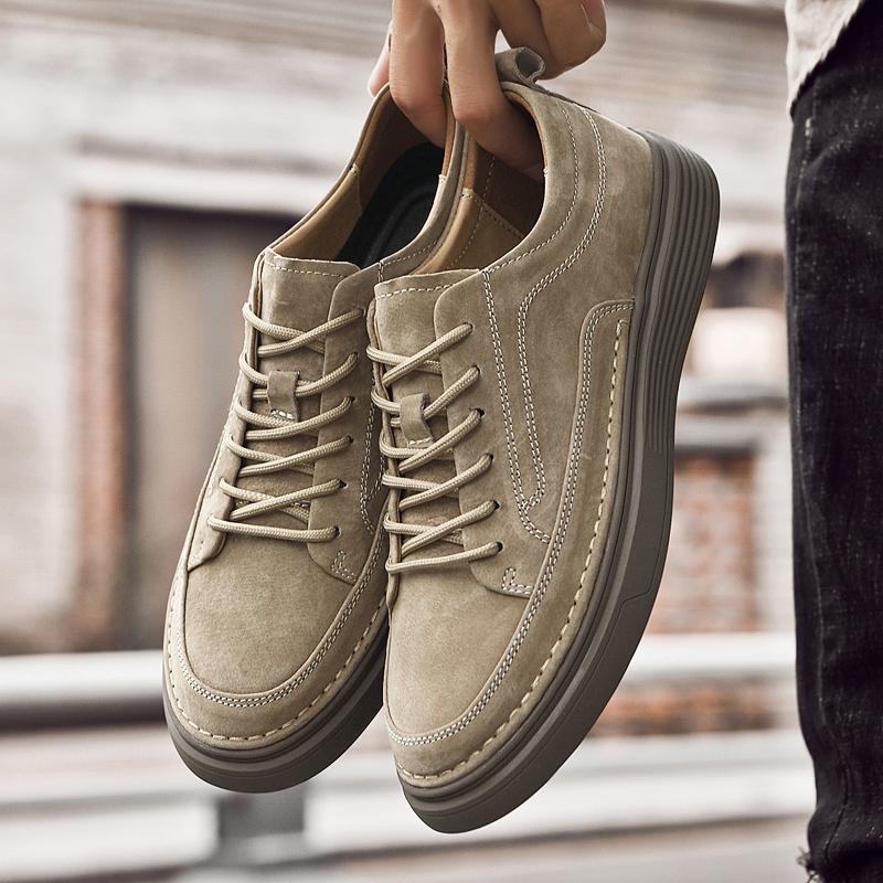 Men's Shoes: Fashionable Genuine Leather Loafers, Spring and Autumn Soft-soled Comfortable Casual Shoes, Men's Sports Shoes