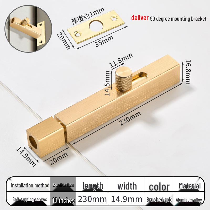 No-Drill Bathroom Door Latch: Simple Lock for Toilet & Sliding Doors