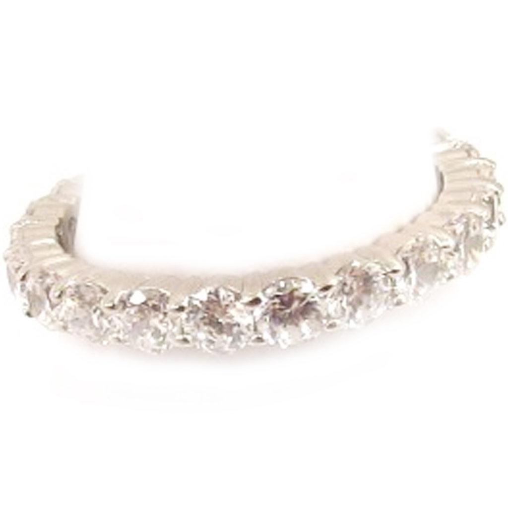 Sølv giftering 'Pour la Vie' Sølv hvit (rhodiumbelagt) - 3 mm