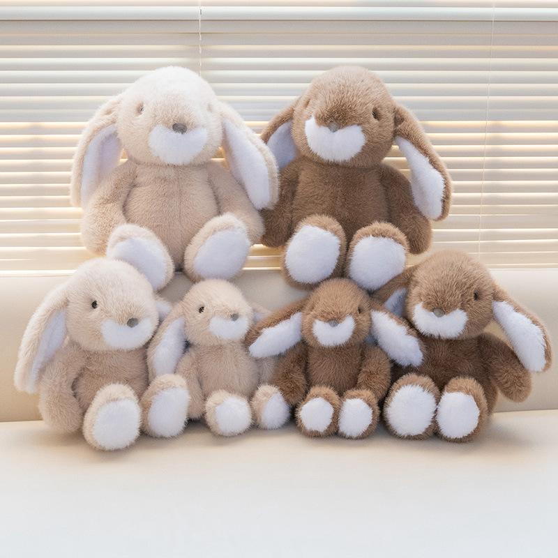 Long-eared Bunny Doll Plush Toy Little White Rabbit Doll Children Accompany Soothing Pillow Rag Doll