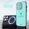 Magnetic Leather Phone Case for iPhone 11-16, Compatible with iPhone 12-15 Pro Max, Elk Head Design, Japanese & Korean Style