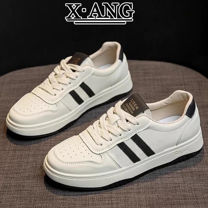 Leather soft-soled white shoes women's shoes spring new versatile board shoes flat casual shoes women's sports shoes