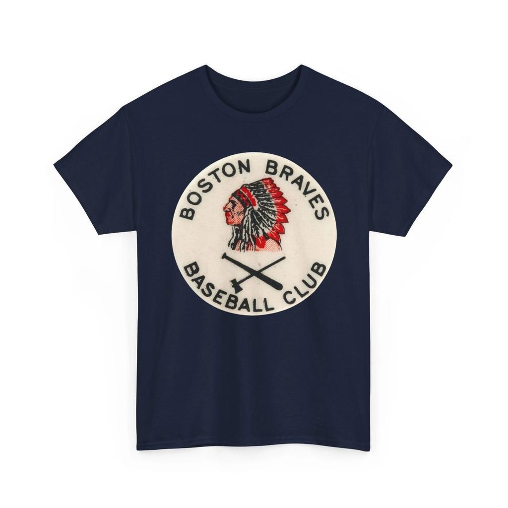 Boston Braves Baseball Printed T Shirt Red Sox Milwaukee Atlanta Collectible