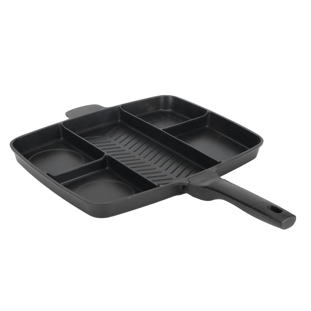5in1 Breakfast MultiGrid Pan Steak Omelette Cooking NonStick Pan for Kitchen Home
