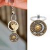 Compact Charm Keychain Galaxy Star Sun Moon God Vintage Design Key Ornament for Everyday Accessory