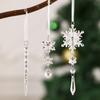 10-Piece Set: Transparent Acrylic Snowflake Icicle Christmas Decorations