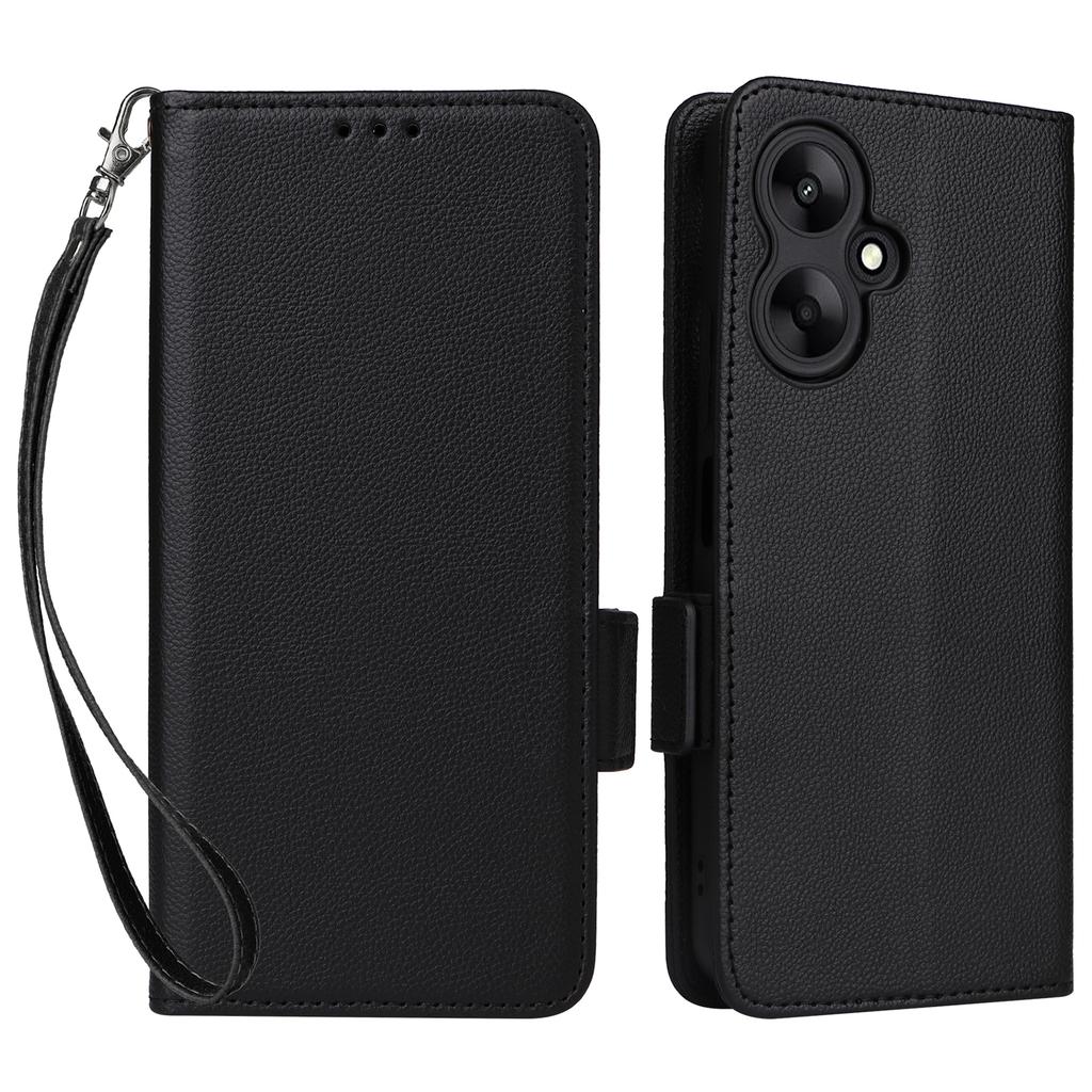 For Xiaomi Redmi 13C 5G/Redmi 13R 5G/Poco M6 5G Case with Wrist Strap Leather Cell Phone Cover