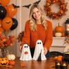 2-Piece Glowing Couple Halloween Decoration Set for Home Tabletop Party