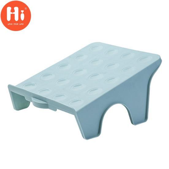 

Удобный органайзер для обуви. Уникальный дизайн. Недеформируемая водонепроницаемая стойка для обуви с двойной полкой. синий