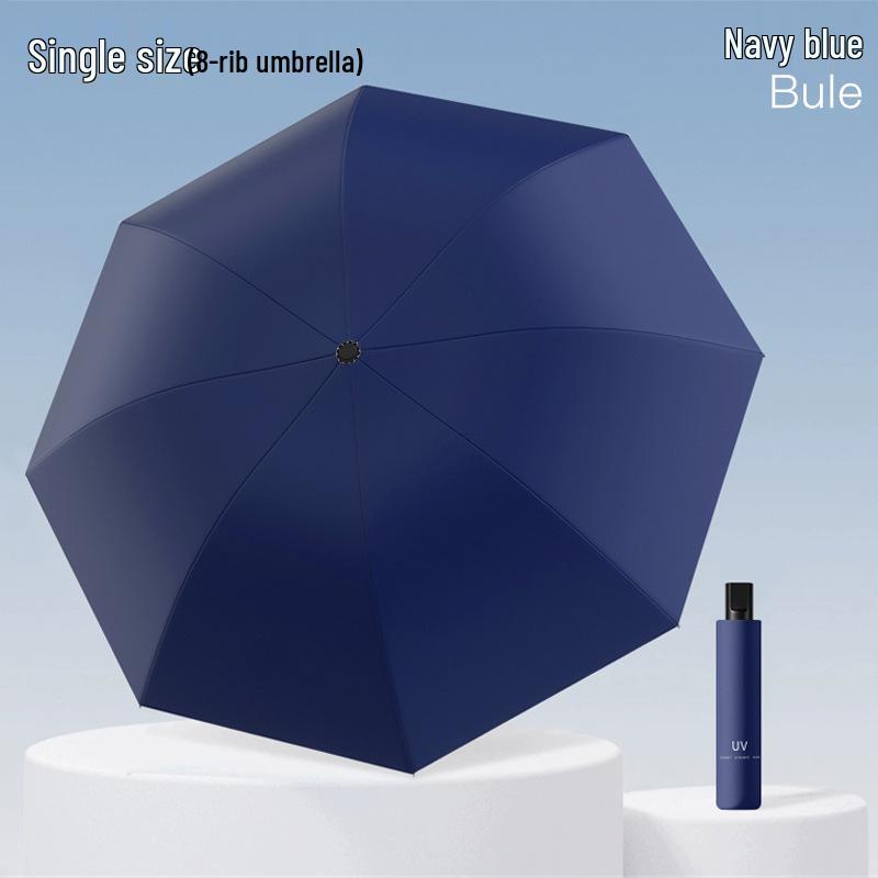 Men's High-End Automatic Folding Umbrella, UV Protection & Rainproof, Customizable for Business and Sunshade.