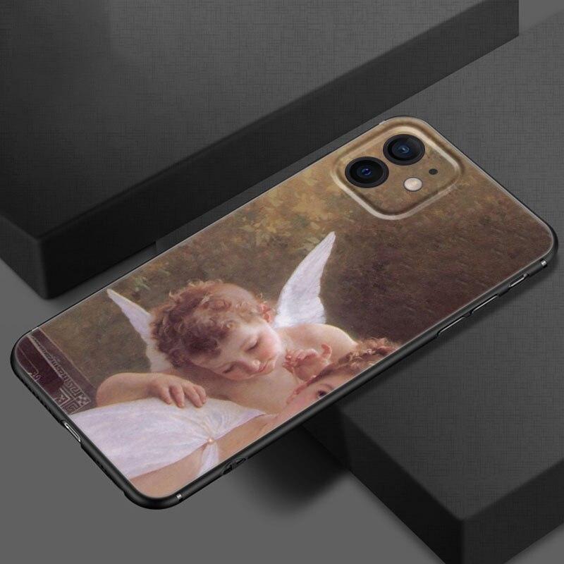 

Чехол для телефона Renaissance Art Painting для Apple iPhone 13 12 Mini 11 Pro XS Max X XR 8 7 6S 6 Plus SE 2020 5S 5, мягкий черный чехол iPhone 13