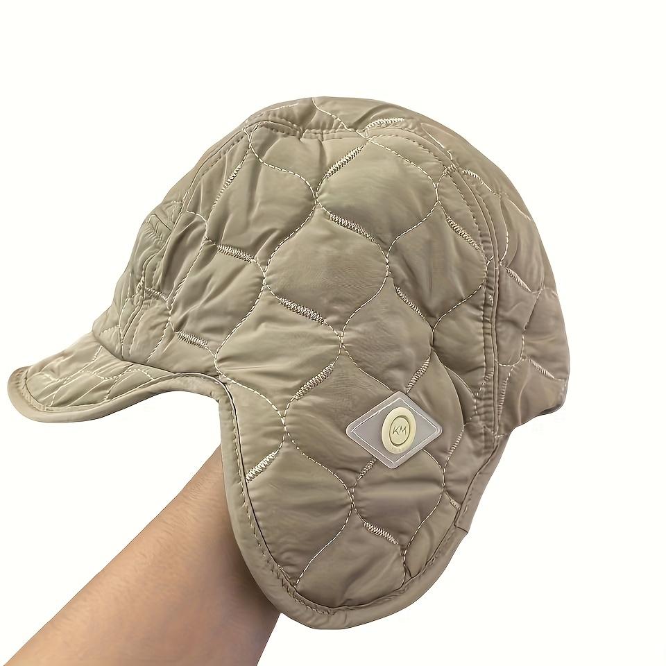 

Женская зимняя плюшевая флисовая шапка-пилот для катания на лыжах и сноуборде - Легкая теплая конная шапка, совместимая с очками, бежевый/белый хаки