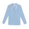 Women's Chiffon Long Sleeve Doll Collar Top for Spring/Autumn