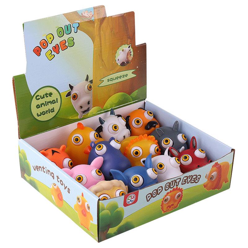 Animal de Peluche Suave Lindo Bola Antiestrés Aprieta Guiño Muñeco de Ventilación Juguetes Abraact Suave Pegajoso Squishi Juguetes para Aliviar el Estrés Regalo Divertido J79