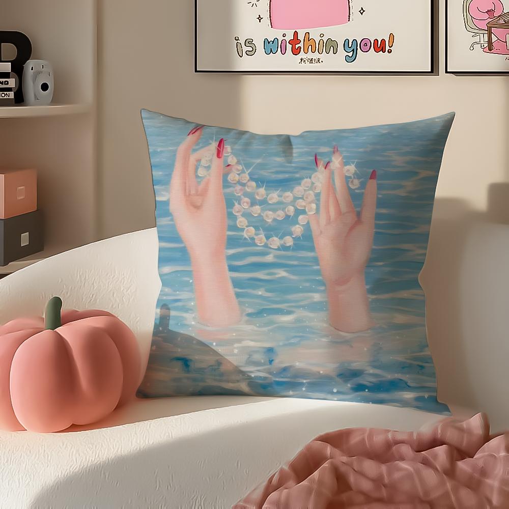 Креативная польская художница Моника Маркевка Наволочка для подушки Короткий плюш Невидимая молния Комната Диван Наволочка для подушки 30X30cm