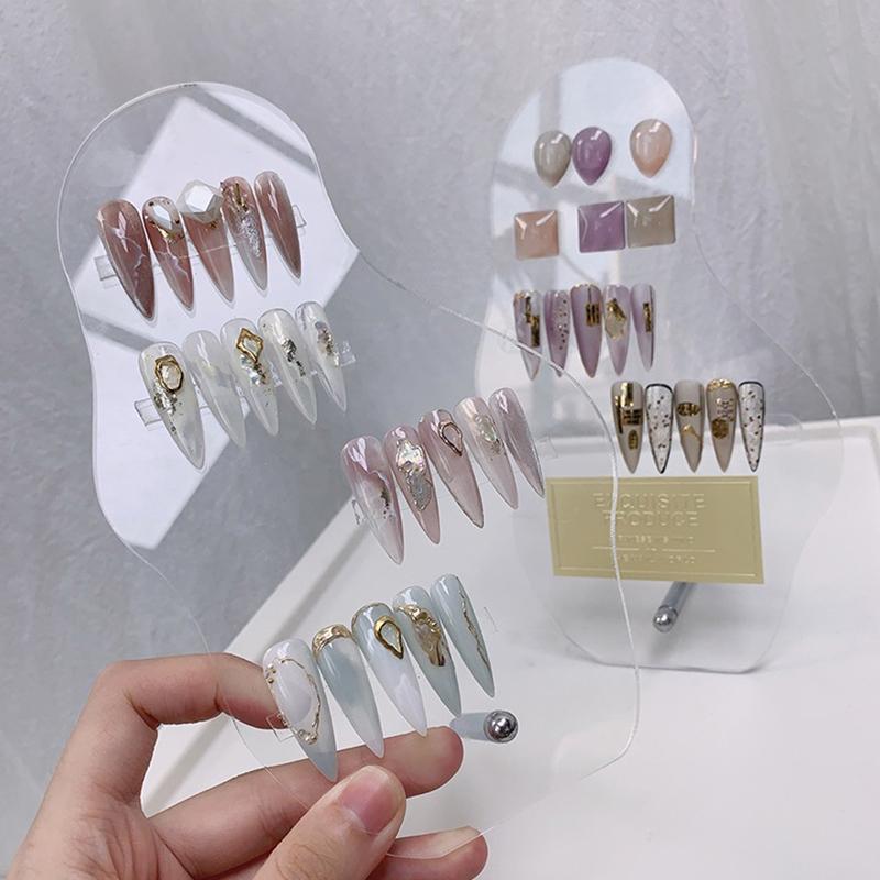 Nepravidelné akrylové nehtové umění Falešné tipy Displejová deska Police Displejový stojan Manikúra
