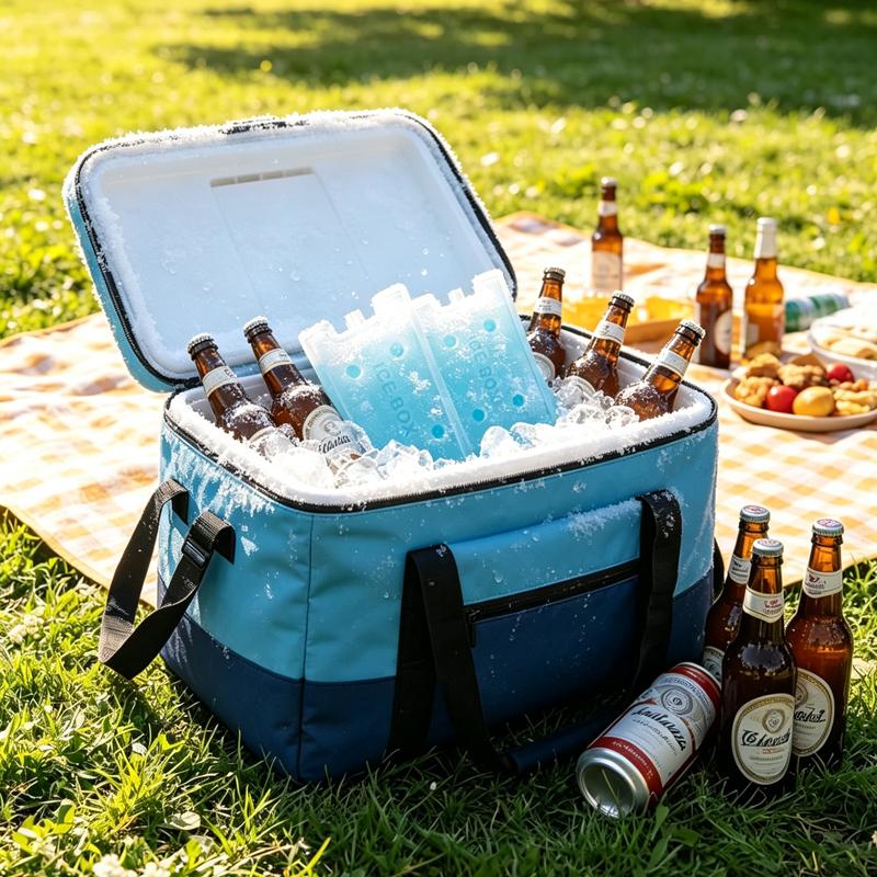 Reusable Fresh-Keeping Ice Box Water Injection Ice Box for Picnic Cooler Ice Pack Suit  Fresh Food Storage for Cold Chain