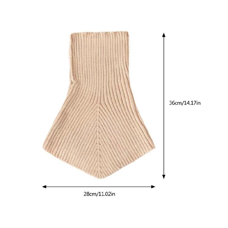 Outdoor Neck Guard Neckerchief Unisex Lining Soft High Collar Windproof Scarf for Office or Parties