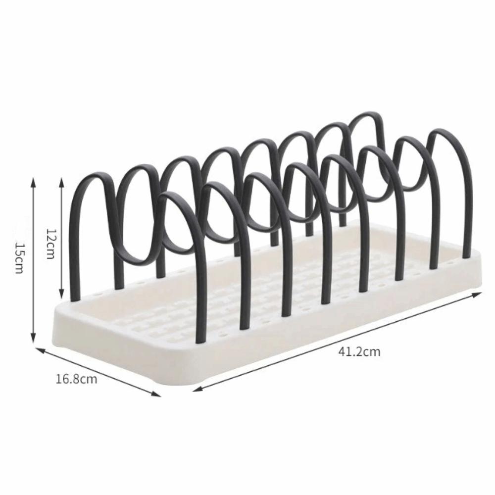 Detachable Pot Lid Holder Plastic Dish Drying Rack New Dish Drain Rack  Household