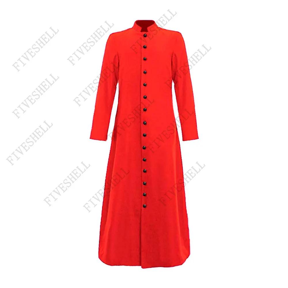 Halloween Cosplay legend Clergy Robe Cassock Cincture Medieval Clergyman Vestments Roman Priest Robe Cassock Costume